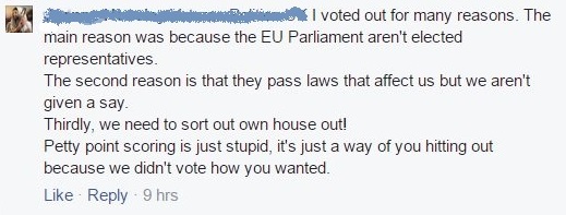'The EU arliament is not elected'