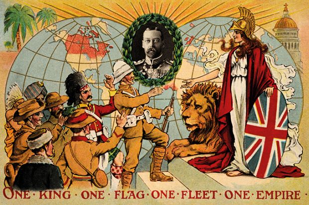 Old poster glorifying British Empire