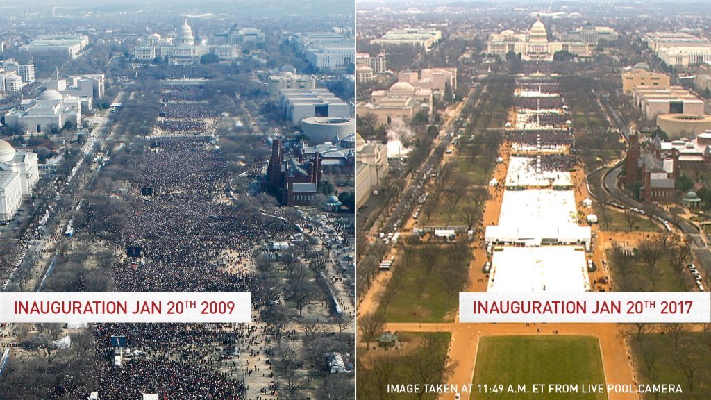 Trump's tiny inauguration crowd