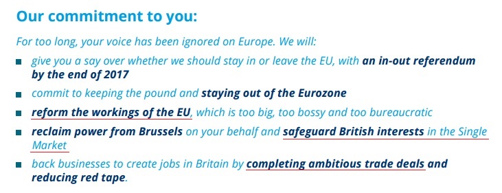 Conservative manifesto: broken promises of Brexit
