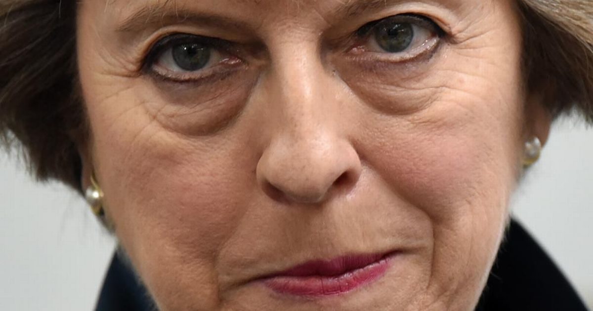 Fucking terrifying picture of Theresa May, as most of them are