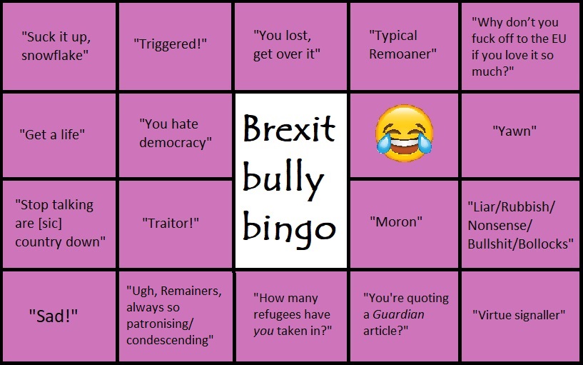Brexit bingo